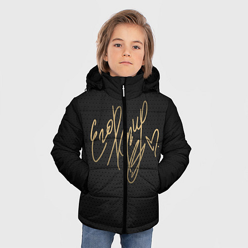 Зимняя куртка для мальчика Егор Крид / 3D-Черный – фото 3