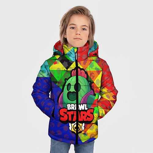 Зимняя куртка для мальчика BRAWL STARS SPIKE / 3D-Черный – фото 3