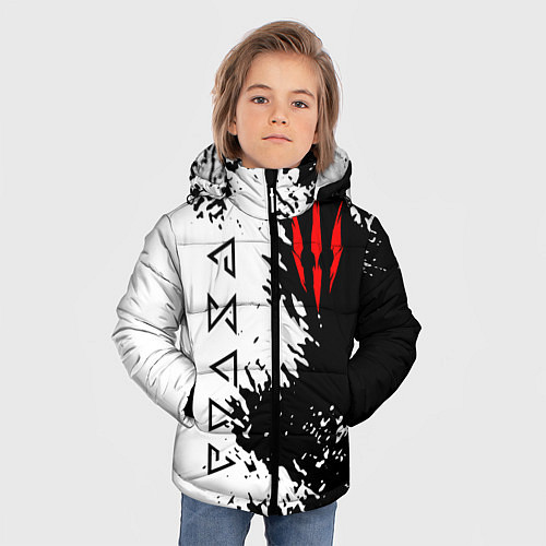 Зимняя куртка для мальчика THE WITCHER / 3D-Черный – фото 3