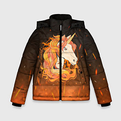 Зимняя куртка для мальчика Огненный единорог