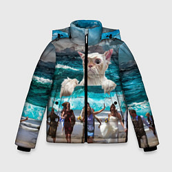 Куртка зимняя для мальчика Морской Кошак, цвет: 3D-светло-серый