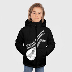 Куртка зимняя для мальчика Ведьмаку Заплатите, цвет: 3D-черный — фото 2