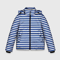 Куртка зимняя для мальчика Тельняшка ВМФ, цвет: 3D-черный
