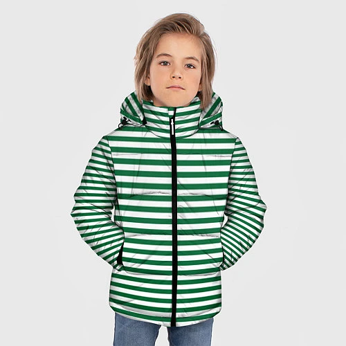 Зимняя куртка для мальчика Тельняшка пограничных войск / 3D-Черный – фото 3