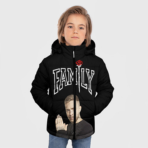 Зимняя куртка для мальчика Егор Крид / 3D-Черный – фото 3