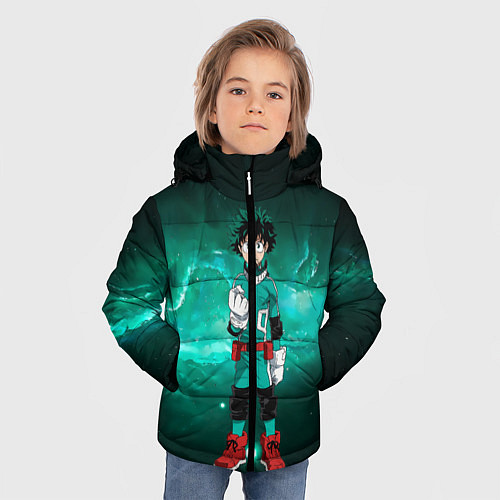 Зимняя куртка для мальчика Изуку Мидория / 3D-Черный – фото 3