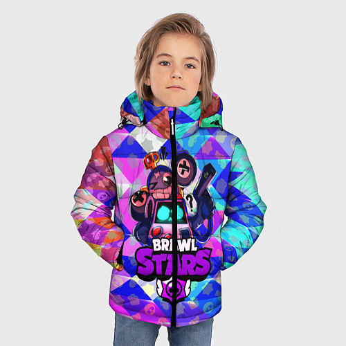 Зимняя куртка для мальчика BRAWL STARS:8BIT / 3D-Черный – фото 3