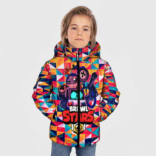 Зимняя куртка для мальчика BRAWL STARS:8BIT / 3D-Черный – фото 3