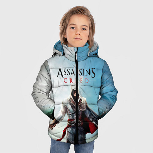 Зимняя куртка для мальчика Assassins Creed / 3D-Красный – фото 3