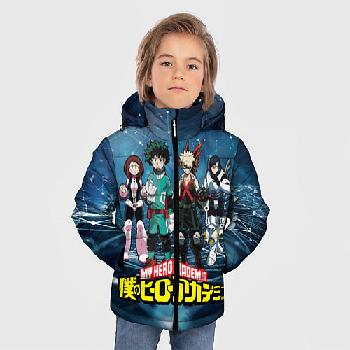 Зимняя куртка для мальчика Моя геройская академия / 3D-Черный – фото 3