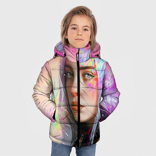Зимняя куртка для мальчика Billie Pinky Wave / 3D-Черный – фото 3
