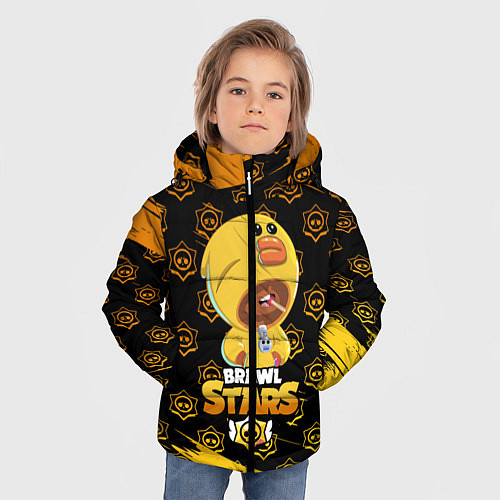 Зимняя куртка для мальчика Brawl stars sally leon / 3D-Черный – фото 3