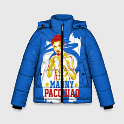 Куртка зимняя для мальчика Manny Pacquiao, цвет: 3D-черный