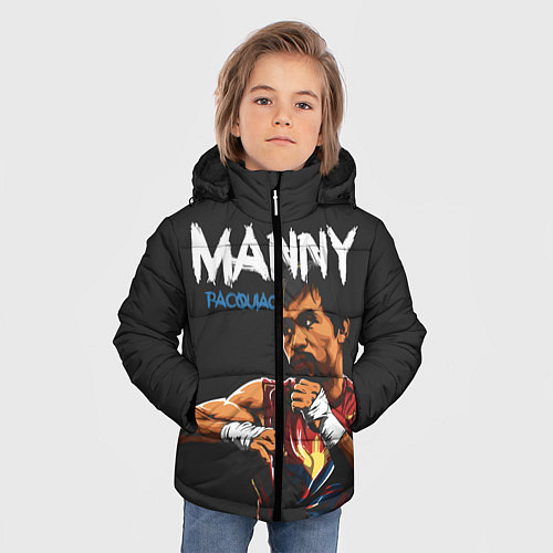 Зимняя куртка для мальчика Manny / 3D-Черный – фото 3