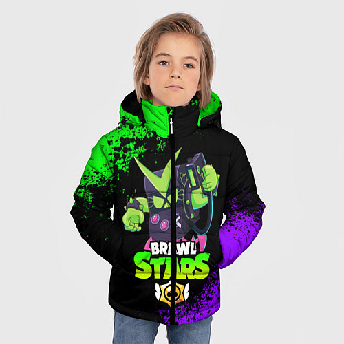 Зимняя куртка для мальчика BRAWL STARS VIRUS 8-BIT / 3D-Черный – фото 3