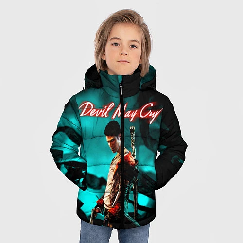 Зимняя куртка для мальчика DEVIL MAY CRY / 3D-Черный – фото 3