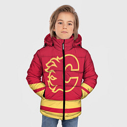 Куртка зимняя для мальчика Калгари Флэймз, цвет: 3D-черный — фото 2