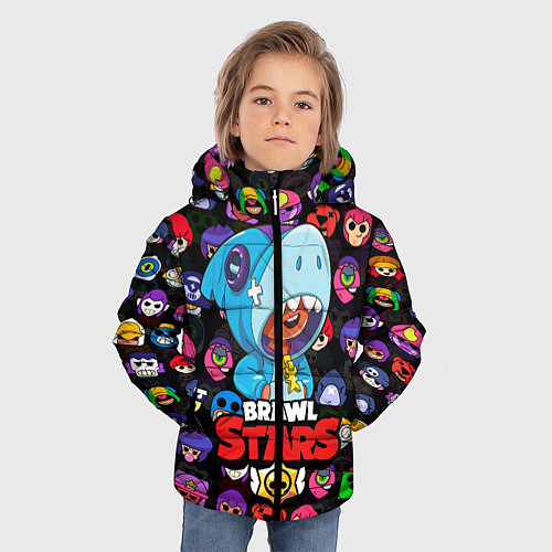 Зимняя куртка для мальчика BRAWL STARS LEON SHARK / 3D-Черный – фото 3