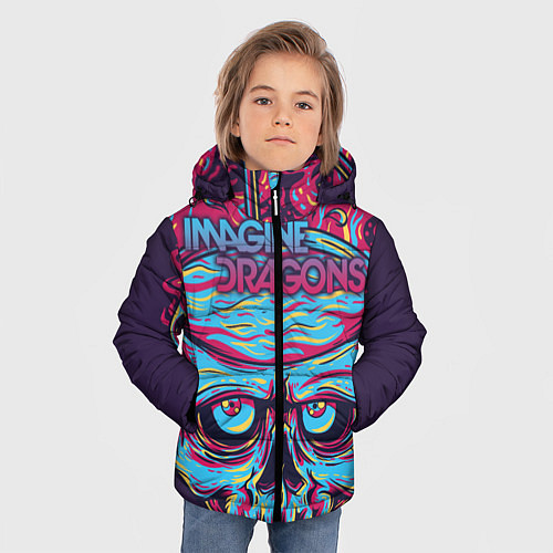 Зимняя куртка для мальчика Imagine Dragons / 3D-Черный – фото 3