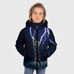 Куртка зимняя для мальчика ГРОЗНЫЙ КОШАК, цвет: 3D-черный — фото 2