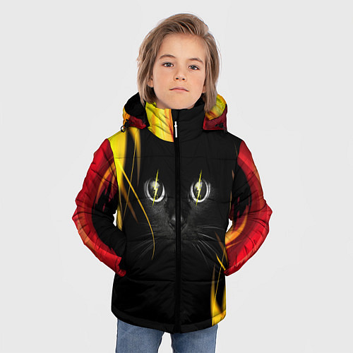 Зимняя куртка для мальчика Грозовой кошак / 3D-Черный – фото 3