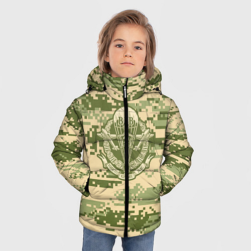 Зимняя куртка для мальчика ВДВ СССР / 3D-Черный – фото 3