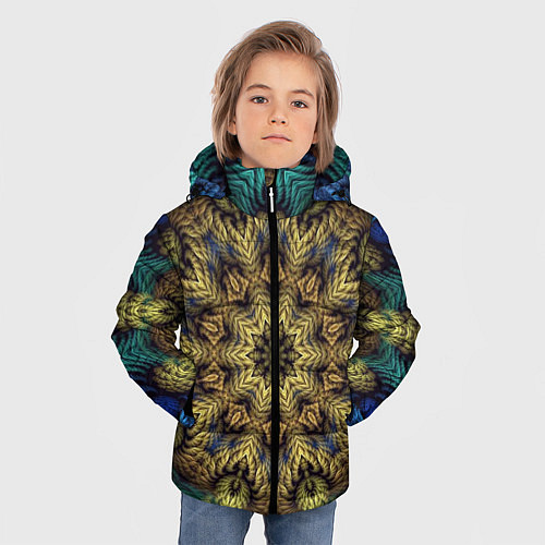 Зимняя куртка для мальчика Мандала / 3D-Черный – фото 3