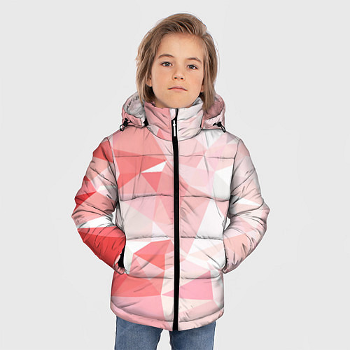 Зимняя куртка для мальчика Pink abstraction / 3D-Черный – фото 3