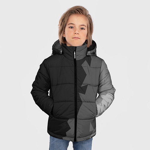 Зимняя куртка для мальчика Dark abstraction / 3D-Черный – фото 3