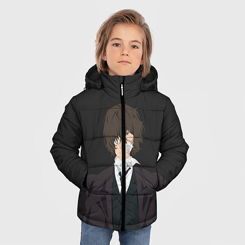 Зимняя куртка для мальчика Osamu Dazai / 3D-Черный – фото 3