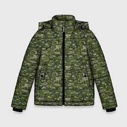Куртка зимняя для мальчика Камуфляж, цвет: 3D-черный