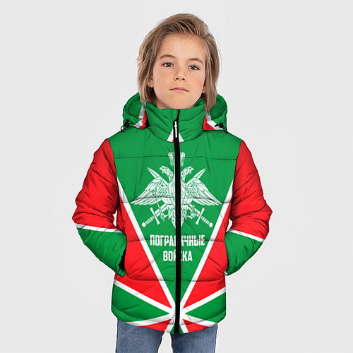 Зимняя куртка для мальчика Пограничные Войска / 3D-Черный – фото 3