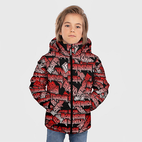 Зимняя куртка для мальчика Iron Maiden / 3D-Черный – фото 3
