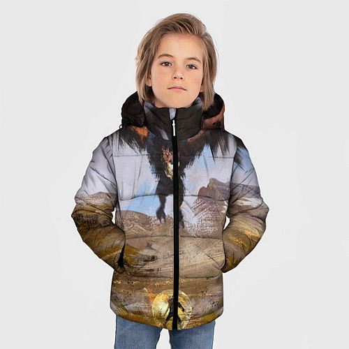 Зимняя куртка для мальчика ВЕДЬМАК / 3D-Черный – фото 3