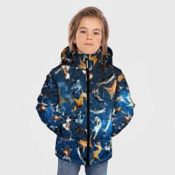 Куртка зимняя для мальчика Космические коты, цвет: 3D-светло-серый — фото 2