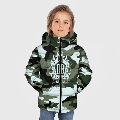 Зимняя куртка для мальчика Пограничные Войска / 3D-Черный – фото 3