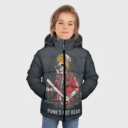 Зимняя куртка для мальчика Punk??s Not Dead / 3D-Черный – фото 3