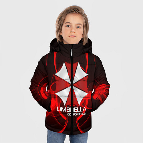 Зимняя куртка для мальчика Umbrella Corp / 3D-Черный – фото 3