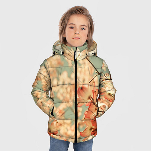 Зимняя куртка для мальчика Flowers / 3D-Черный – фото 3