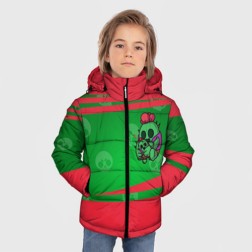 Зимняя куртка для мальчика Brawl stars SPIKE / 3D-Черный – фото 3