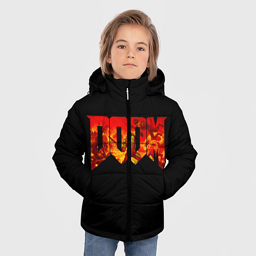 Зимняя куртка для мальчика DOOM / 3D-Черный – фото 3