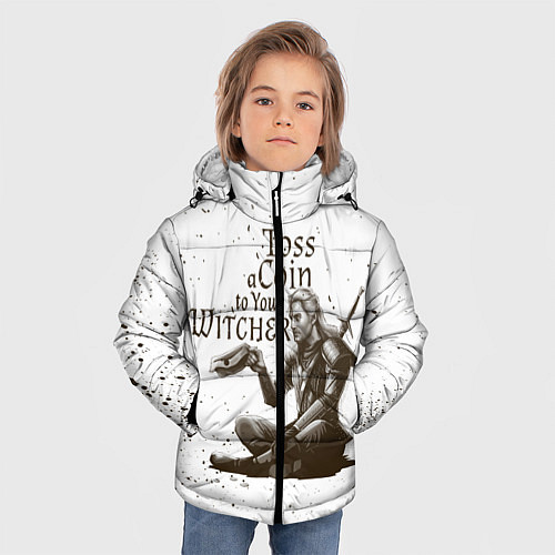 Зимняя куртка для мальчика ВЕДЬМАКУ ЗАПЛАТИТЕ / 3D-Черный – фото 3
