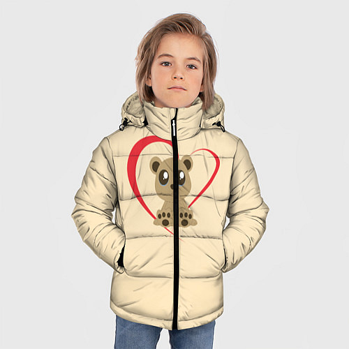 Зимняя куртка для мальчика Мишка / 3D-Черный – фото 3