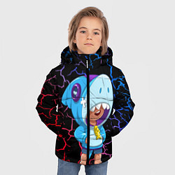 Куртка зимняя для мальчика Brawl Stars Leon Skin Shark, цвет: 3D-светло-серый — фото 2