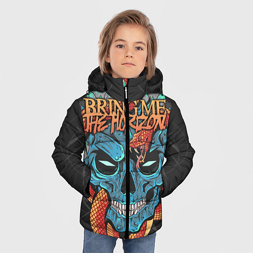 Зимняя куртка для мальчика Bring Me the Horizon / 3D-Черный – фото 3