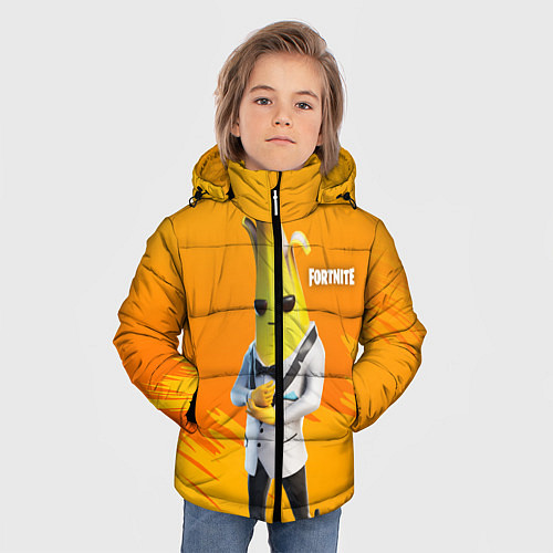 Зимняя куртка для мальчика Agent Peely Агент Пили / 3D-Черный – фото 3