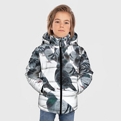 Куртка зимняя для мальчика Голуби, цвет: 3D-черный — фото 2