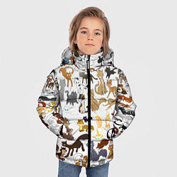Куртка зимняя для мальчика Котоколлаж 01, цвет: 3D-черный — фото 2