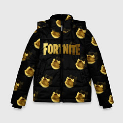 Куртка зимняя для мальчика Fortnite gold, цвет: 3D-черный