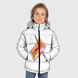 Куртка зимняя для мальчика 90s, цвет: 3D-светло-серый — фото 2